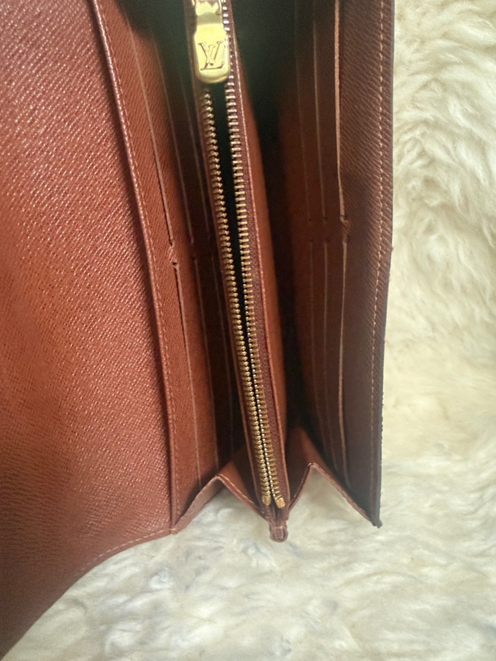 Louis Vuitton Monogram Envelope Wallet - Dark Brown with Gold Snap - Picture 2 of 9